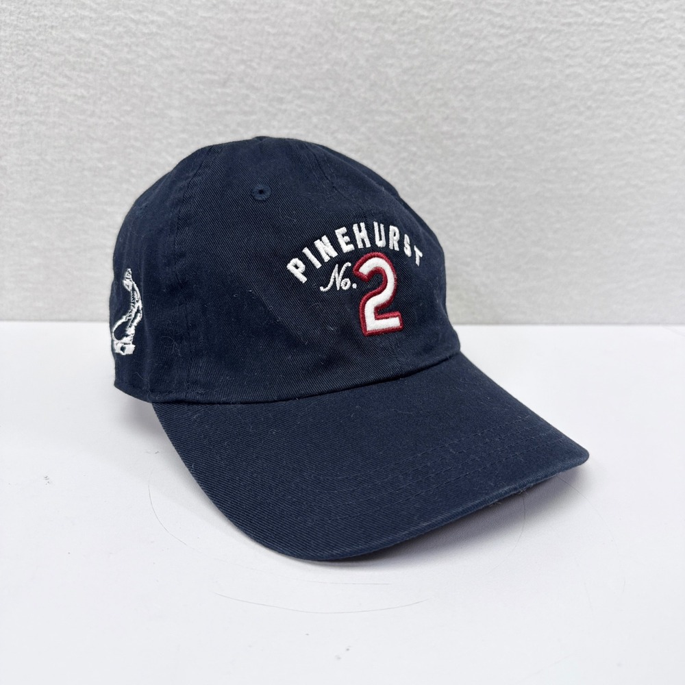 Pinehurst No 2 Golf Hat Navy Blue Adjustable Ahead Vintage Classic Cut US Open